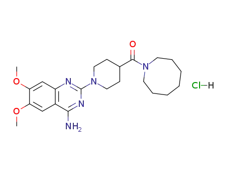 Molecular Structure of 80024-83-5 ([1-(4-amino-6,7-dimethoxyquinazolin-2-yl)piperidin-4-yl](azocan-1-yl)methanone hydrochloride (1:1))