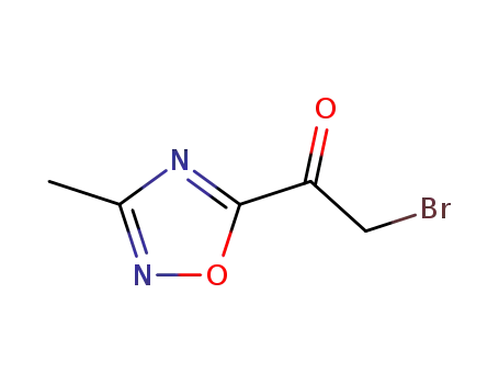 Molecular Structure of 87224-10-0 (Ethanone, 2-bromo-1-(3-methyl-1,2,4-oxadiazol-5-yl)- (9CI))