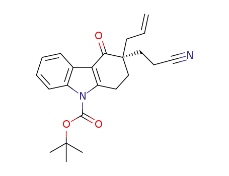 (S)-tert-butyl 3-allyl-3-(2-cyanoethyl)-4-oxo-3,4-dihydro-1H-carbazole-9(2H)-carboxylate