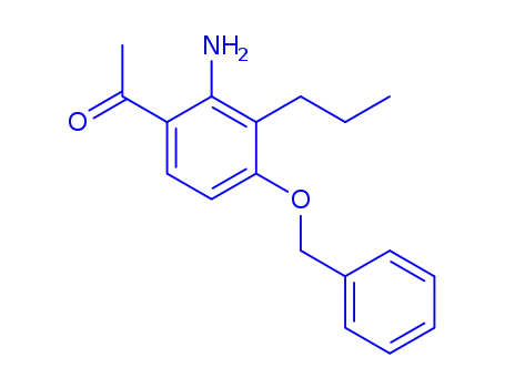 Molecular Structure of 87472-99-9 (Ethanone,1-[2-amino-4-(phenylmethoxy)-3-propylphenyl]-)