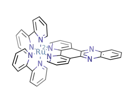 Molecular Structure of 87564-74-7 (bis(2,2'-bipyridyl)(dipyrido(3,2-alpha-2',3'-c)phenazine)ruthenium (II))