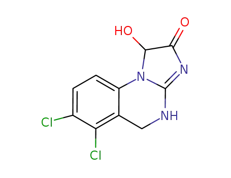 Molecular Structure of 875467-41-7 (6,7-Dichloro-3,5-dihydro-1-hydroxyiMidazo[1,2-a]quinazolin-2(1H)-one (Anagrelide IMpurity))