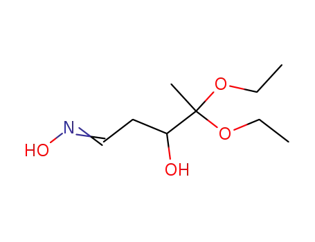 Molecular Structure of 114113-82-5 (Pentanal, 4,4-diethoxy-3-hydroxy-, oxime, (E)-)