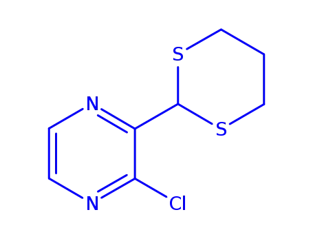 Molecular Structure of 874114-28-0 (2-Chloro-3-(1,3-dithian-2...)