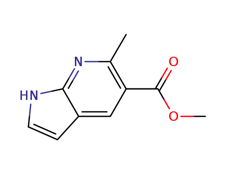 Molecular Structure of 872355-54-9 (6-Methyl-1H-pyrrolo[2,3-b]pyridine-5-carboxylic acid methyl ester)