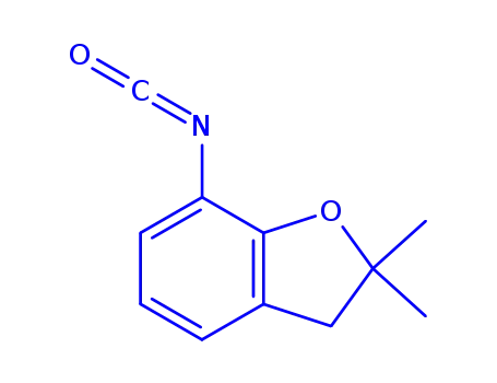 Molecular Structure of 87254-55-5 (2,2-DIMETHYL-2,3-DIHYDRO-1-BENZOFURAN-7-YL ISOCYANATE)