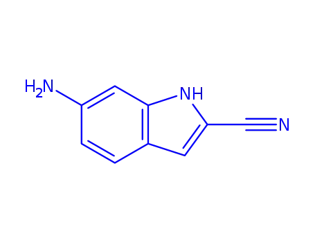 Molecular Structure of 873055-07-3 (1H-Indole-2-carbonitrile,6-amino-(9CI))