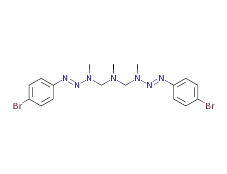 Molecular Structure of 87450-05-3 (1-[(2E)-3-(4-bromophenyl)-1-methyltriaz-2-en-1-yl]-N-{[(2E)-3-(4-bromophenyl)-1-methyltriaz-2-en-1-yl]methyl}-N-methylmethanamine)