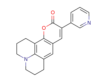 Molecular Structure of 87349-92-6 (2,3,5,6-1H,4H-Tetrahydro-9-(3-pyridyl)quinolizino[9,9a,1-gh]coumarin)