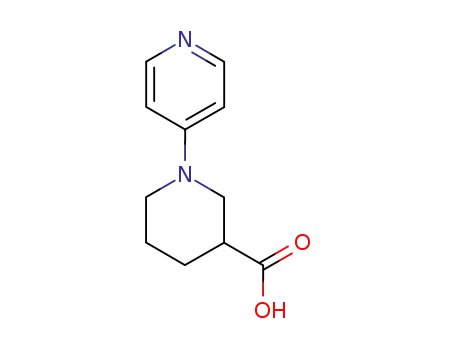 Molecular Structure of 80028-29-1 (1-(PYRIDIN-4-YL)-PIPERIDINE-3-CARBOXYLIC ACID)