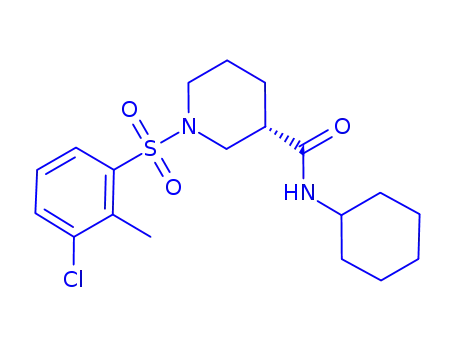 (3S)-1-[(3-클로로-2-메틸벤젠)술포닐]-
N-사이클로헥실피페리딘-3-카복사미드