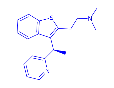 Molecular Structure of 873693-47-1 (Benzo[b]thiophene-2-ethanamine, N,N-dimethyl-3-[(1R)-1-(2-pyridinyl)ethyl]-)