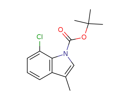 Molecular Structure of 797031-78-8 (T-BUTYL 7-CHLORO-3-METHYL-1H-INDOLE-1-CARBOXYLATE)