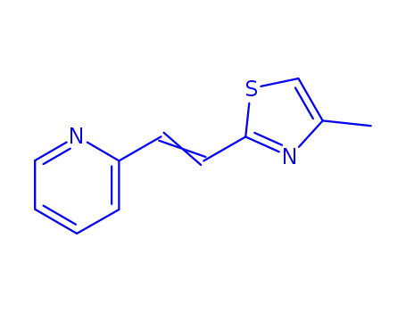 Molecular Structure of 801162-58-3 (Pyridine,2-[2-(4-methyl-2-thiazolyl)vinyl]-(8CI))