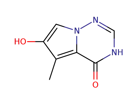 Molecular Structure of 872206-45-6 (6-hydroxy-5-Methylpyrrolo[2,1-f][1,2,4]triazin-4(3H)-one)