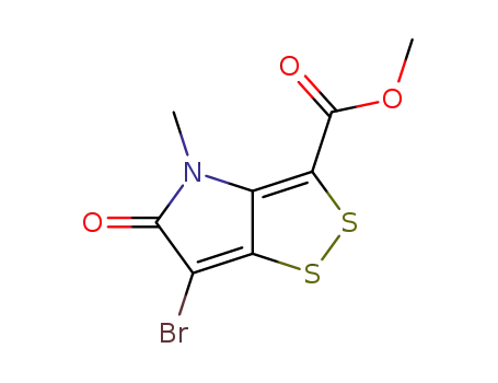 1,2-Dithiolo[4,3-b]pyrrole-3-carboxylic acid,
6-bromo-4,5-dihydro-4-methyl-5-oxo-, methyl ester