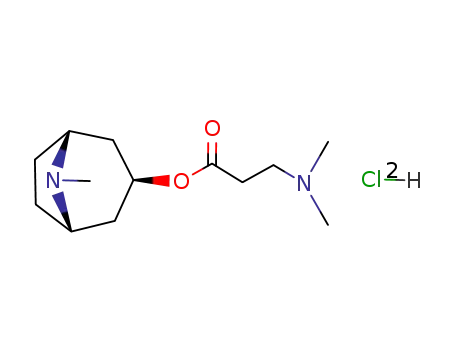 Molecular Structure of 87168-40-9 ((8-methyl-8-azabicyclo[3.2.1]oct-3-yl) 3-dimethylaminopropanoate dihyd rochloride)