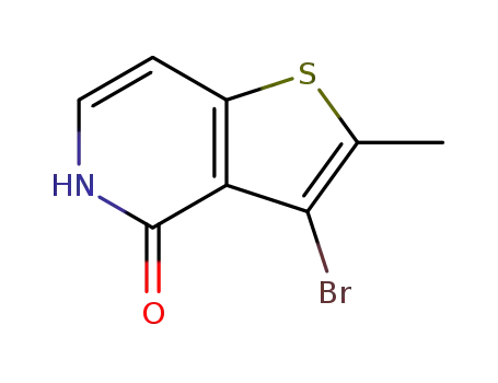 Molecular Structure of 832694-72-1 (Thieno[3,2-c]pyridin-4(5H)-one, 3-bromo-2-methyl-)