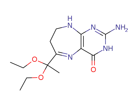 2-Amino-6-(1,1-diethoxy-ethyl)-3,7,8,9-tetrahydro-pyrimido[4,5-b][1,4]diazepin-4-one