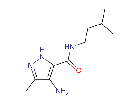 Molecular Structure of 80030-82-6 (4-amino-5-methyl-N-(3-methylbutyl)-1H-pyrazole-3-carboxamide)