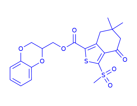 Benzo[c]thiophene-1-carboxylic acid, 4,5,6,7-tetrahydro-6,6-dimethyl-3-(methylsulfonyl)-4-oxo-, (2,3-dihydro-1,4-benzodioxin-2-yl)methyl ester