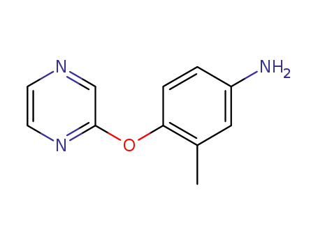 벤젠아민, 3-메틸-4-(피라지닐옥시)-(9CI)