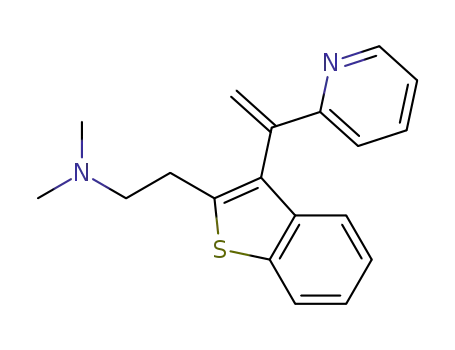 Molecular Structure of 873693-17-5 (dimethyl-{2-[3-(1-pyridin-2-yl-vinyl)-benzo[b]thiophen-2-yl]-ethyl}-amine)