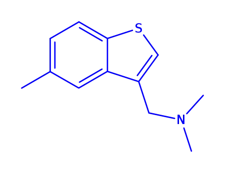 Molecular Structure of 801139-70-8 (Benzo[b]thiophene-3-methylamine, N,N,5-trimethyl- (8CI))