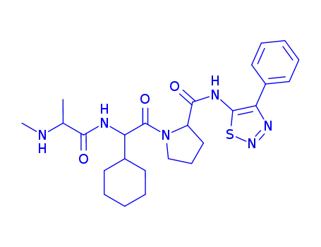 N-メチル-L-Ala-2-シクロヘキシル-L-Gly-L-Pro-(4-フェニル-1,2,3-チアジアゾール-5-イル)-NH<sub>2</sub>