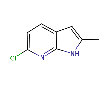 Molecular Structure of 872366-91-1 (1H-Pyrrolo[2,3-b]pyridine, 6-chloro-2-Methyl-)