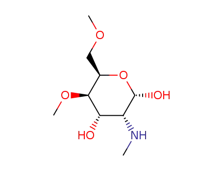 Molecular Structure of 802619-25-6 (Galactopyranose, 2-deoxy-4,6-di-O-methyl-2-(methylamino)-, alpha-D- (8CI))