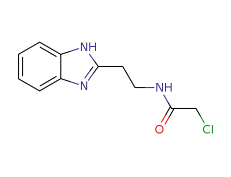 Molecular Structure of 80028-68-8 (N-[2-(1H-BENZOIMIDAZOL-2-YL)-ETHYL]-2-CHLORO-ACETAMIDE)