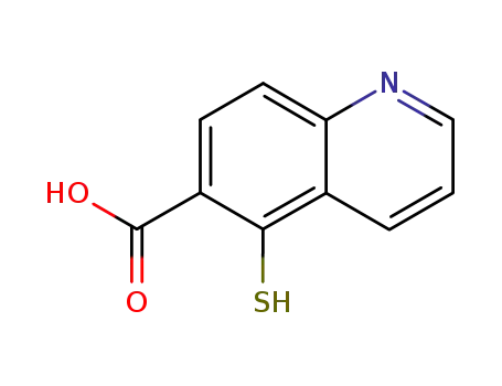 Molecular Structure of 873970-05-9 (6-Quinolinecarboxylicacid,5-mercapto-(4CI))