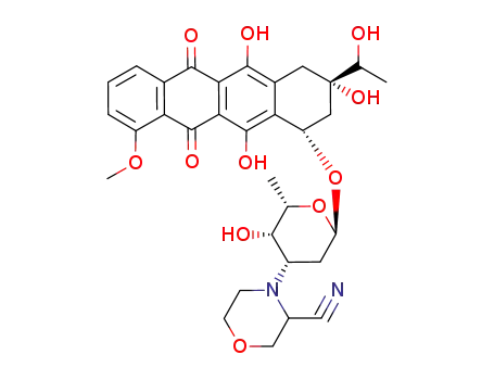 3,5,12-trihydroxy-3-(1-hydroxyethyl)-10-methoxy-6,11-dioxo-1,2,3,4,6,11-hexahydrotetracen-1-yl 3-(3-cyanomorpholin-4-yl)-2,3,6-trideoxyhexopyranoside