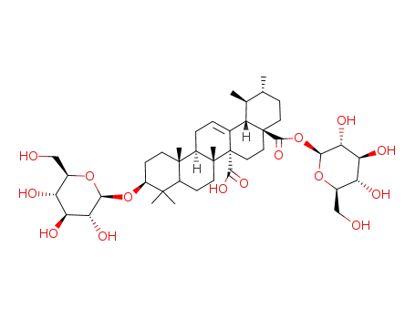 (1S,2R,4aS,6aR,6bR,8aR,10S,12aR,12bR,14bS)-1,2,6b,9,9,12a-hexamethyl-10-((2R,3R,4S,5S,6R)-3,4,5-trihydroxy-6-(hydroxymethyl)tetrahydro-2H-pyran-2-yloxy)-4a-(((2S,3R,4S,5S,6R)-3,4,5-trihydroxy-6-(hydroxymethyl)tetrahydro-2H-pyran-2-yloxy)carbonyl)-1,2,3,4,4a,5,6,6a,6b,7,8,8a,9,10,11,12,12a,12b,13,14b-icosahydropicene-6a-carboxylic acid