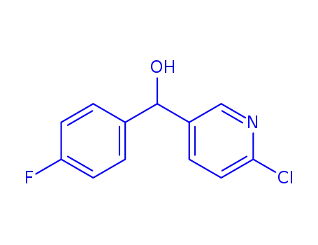 Molecular Structure of 80100-31-8 (3-Pyridinemethanol, 6-chloro-alpha-(4-fluorophenyl)-)
