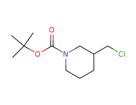 Molecular Structure of 876589-09-2 (tert-butyl 3-(chloromethyl)piperidine-1-carboxylate)