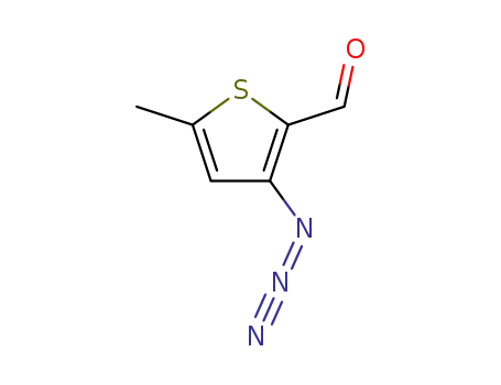 Molecular Structure of 878996-03-3 (2-Thiophenecarboxaldehyde, 3-azido-5-methyl-)