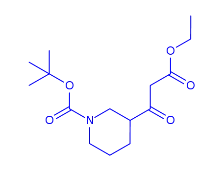Molecular Structure of 877173-80-3 (3-(2-ETHOXYCARBONYL-ACETYL)-PIPERIDINE-1-CARBOXYLIC ACID TERT-BUTYL ESTER)