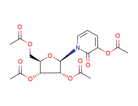 Molecular Structure of 87597-92-0 (3-(acetyloxy)-1-(2,3,5-tri-O-acetylpentofuranosyl)pyridin-2(1H)-one)