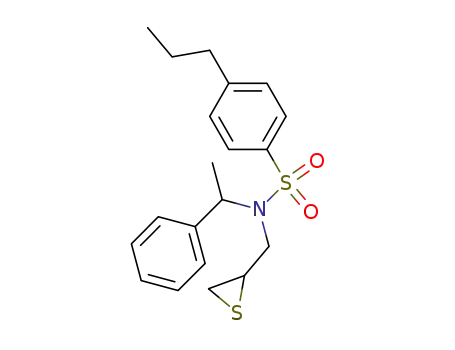 Molecular Structure of 89820-01-9 (N-(1-phenylethyl)-4-propyl-N-(thiiran-2-ylmethyl)benzenesulfonamide)