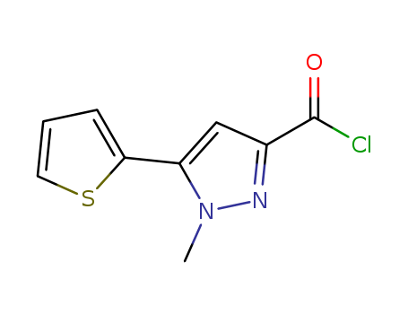 1-Methyl-5-thien-2-yl-1H-pyrazole-3-carbonyl chloride , Tech.
