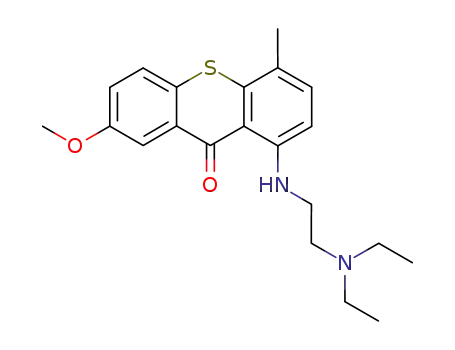Molecular Structure of 80568-56-5 (1-{[2-(diethylamino)ethyl]amino}-7-methoxy-4-methyl-9H-thioxanthen-9-one)