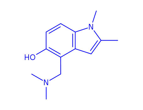 Molecular Structure of 802029-39-6 (Indol-5-ol, 4-[(dimethylamino)methyl]-1,2-dimethyl- (8CI))