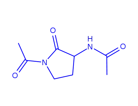 Molecular Structure of 879278-44-1 (2-Pyrrolidinone,  3-acetamido-1-acetyl-,  DL-  (5CI))