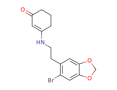 Molecular Structure of 80348-02-3 (3-{[2-(6-bromo-1,3-benzodioxol-5-yl)ethyl]amino}cyclohex-2-en-1-one)