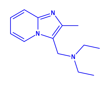 Molecular Structure of 802842-83-7 (Imidazo[1,2-a]pyridine, 3-[(diethylamino)methyl]-2-methyl- (8CI))