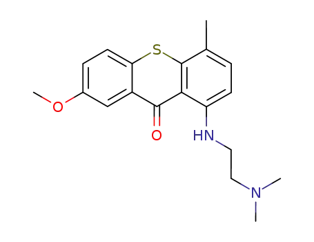 Molecular Structure of 80568-28-1 (1-{[2-(dimethylamino)ethyl]amino}-7-methoxy-4-methyl-9H-thioxanthen-9-one)