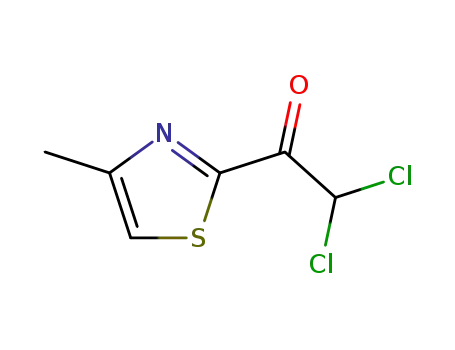 Molecular Structure of 87830-82-8 (Ethanone, 2,2-dichloro-1-(4-methyl-2-thiazolyl)- (9CI))