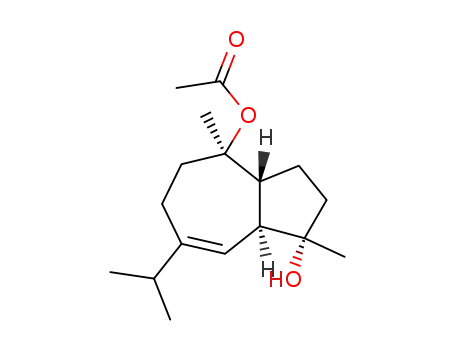 Molecular Structure of 913707-11-6 ((-)-10α-acetoxy-4β-hydroxy-1αH,5βH-guaia-6-ene)